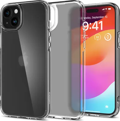 Produktbild von Spigen ACS06655, Cover, Apple, iPhone 15 Plus, 17 cm (6.7"), Transparent
