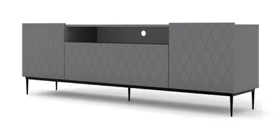 Image de Meuble TV Homlando Diuna, 193 cm, couleur graphite, sur pieds