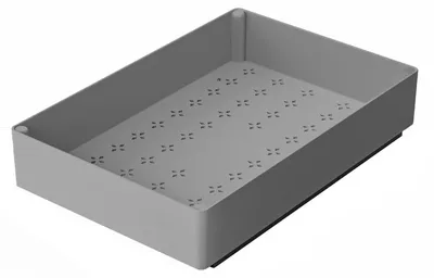 Uittrekbare Schublade, Küchenorganizer, grau, L, 41x28x10 cm