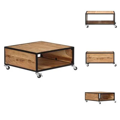 Image de vidaXL Table basse 70x70x32 cm Bois massif Acacia - Tables basses