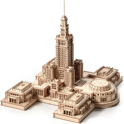 3D Holzpuzzle Kulturpalast – Architekturmodell zum Selbstbauen