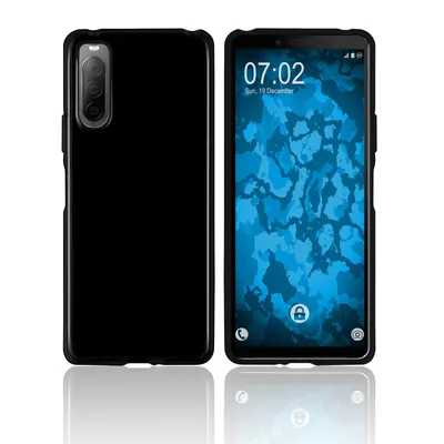 Produktbild von PhoneNatic Case kompatibel mit Sony Xperia 10 II - schwarz Silikon Hülle transparent