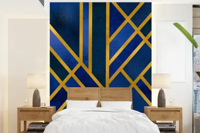 Produktbild von MuchoWow® Fototapete für Wohnzimmer oder Schlafzimmer Wandtapete Vinyl Motivtapete Design - Gold - Luxus - 165x220 cm - Wanddekorationen