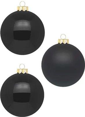 Produktbild von Inge‘s Christmas Decor 12115P106, Kugel-Weihnachtsschmuck, Glas, Schwarz, 100 mm, 6 Stück(e)