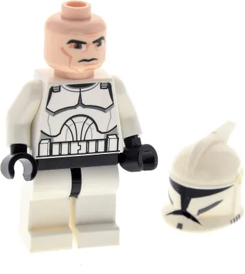 Produktbild von 1x Lego Minifigur Star Wars Clone Trooper Phase 1 weiß 10195 973pb0510 sw0201