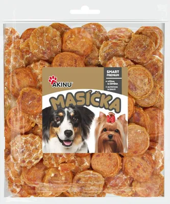 Produktbild von Akinu Masíčka pamlsky pro psy kuřecí chipsy 300 g