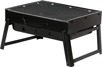Produktbild von Tragbarer BBQ Klappgrill | Camping Grill Holzkohlegrill | Holzkohle Minigrill | Klappbarer Kohlegrill