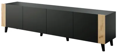 Produktbild von TV Lowboard RAFO schwarz / eiche craft