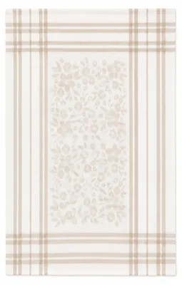Obrázek produktu pro Kuchyňská utěrka z egyptské bavlny 50x70cm - Květinky béžová