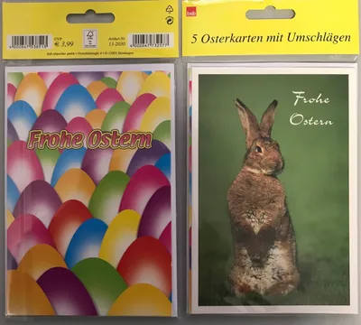 Produktbild von Ostern - Mehrfachpackung 5 Grußkarten und 5 Umschläge 10,5 x 14,5 cm