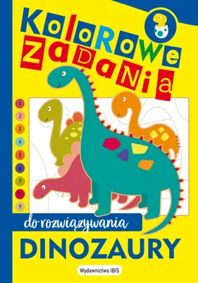 Obrázek produktu pro Kolorowanka Dinozaury - kolorowe zadania do rozwiązywania dla dzieci