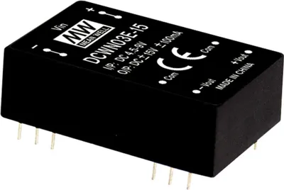 Produktbild von MEANWELL DCWN03A-12, DC DC-Wandler, 9-18V:+ -12V 125mA 3W