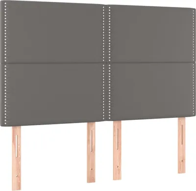 Obrázek produktu pro vidaXL Čelo postele šedé 144x5x118/128 cm Imitace kůže