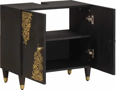 Obrázek produktu pro vidaXL Vanity unit with storage black 62 x 33 x 58 cm