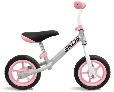 Produktbild von loopfiets 10 Zoll Junior Grau/Rosa