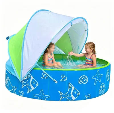 Produktbild von Faltbarer Kinderpool mit Sonnendach, 120 x 30 cm