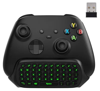 Productafbeelding van MoKo-toetsenbord met groene achtergrondverlichting voor Xbox One-controllers