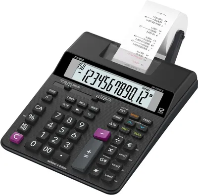 Produktbild von CASIO HR-200RCE Tischrechner druckend schwarz