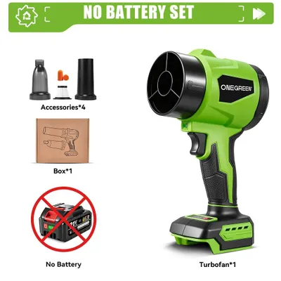 Immagine prodotto di Ventilatore elettrico - Turbo 2-in-1 - 4000 W - Motore brushless - 350 m/s - Alta pressione - Senza batteria