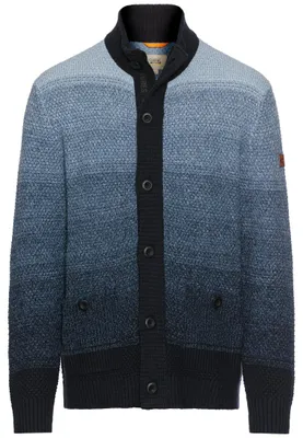 Produktbild von camel active Herren Strickjacke mit verdecktem Reißverschluss Nachtblau, Menswea