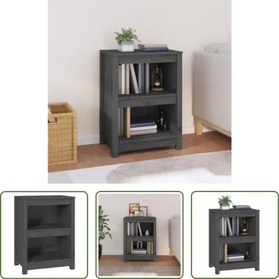 Produktbild von The Living Store Bücherregal Grau 50x35x68 cm Massivholz Kiefer