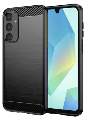 Produktbild von Techsuit Carbon Silicone Back Cover Hülle für Samsung Galaxy A16 - Schwarz