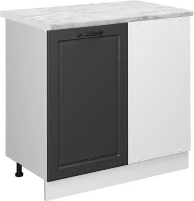 Produktbild von Eckunterschrank Vicco R-Line Anthrazit Landhaus 86 cm AP Marmor, Model 46581