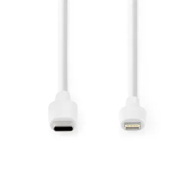 Immagine prodotto di Cavo Nedis Lightning - USB 2.0 - Apple Lightning 8-pin - Connettore USB-C - 480 Mbps - Nichelato - 1,00 m - Rotondo - PVC - Bianco - Scatola