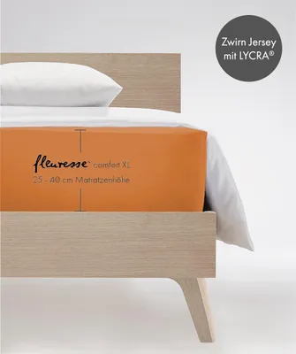 Immagine prodotto di 1119 Lenzuolo matrimoniale Comfort XL in jersey elasticizzato fino a circa 40 cm di altezza del materasso