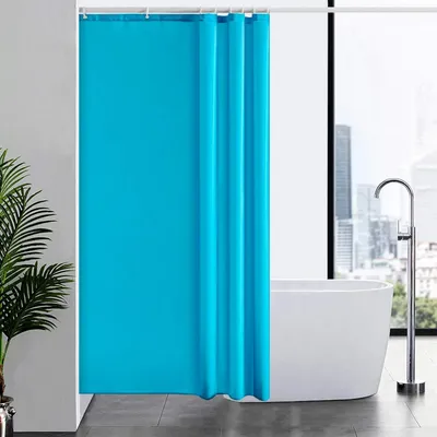 Obrázok produktu pre Sprchový záves textilný protiplesňový nepremokavý polyester 120x200cm aquamarine