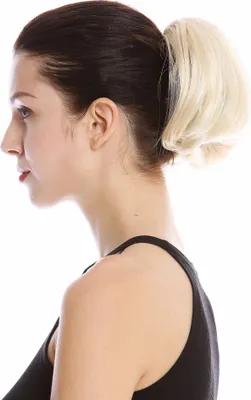 Produktbild von WIG ME UP Haarteil Dutt Zopf Kurz Glatt Voluminös Platinblond 909AB-V-613