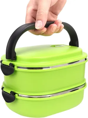 Produktbild von Lunchbox Topyond Thermo-Lunchbox, tragbare Isolierung, Thermo-Edelstahl-Thermos-Lunchbox für Erwachsene, Lebensmittelbehälter für Picknick im Freien (