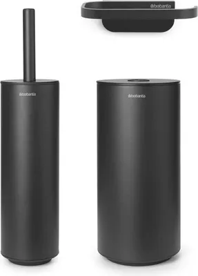 Immagine prodotto di MindSet accessori per la toilette, set di 3, grigio scuro minerale