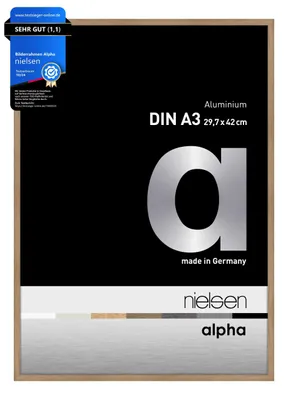 Produktbild von nielsen Aluminium Bilderrahmen Alpha, 29,7x42 cm (A3), Eiche