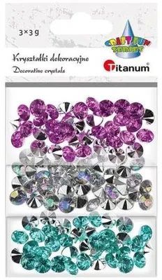 Zdjęcie produktu dla Titanum Kryształki dekoracyjne cyrkonie 3 kolory