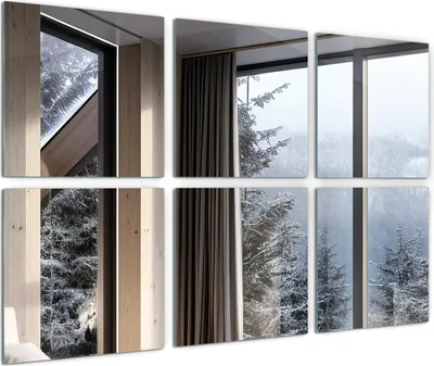 Produktbild von Fliesenspiegel - Glamour Mirror Tiles - Dekorative Wandspiegel - 6 Stück Set - 30x30 cm