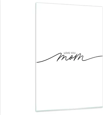 Produktbild von Bilder auf glas - Einteilig - Ich liebe dich Mama - 80x120cm - Glasbilder - Wandbilder - Bilder - zum Aufhängen bereit - Wanddekoration aus Glas - Glas Bilder - Wandbild auf Glas - GPA80x120-4794