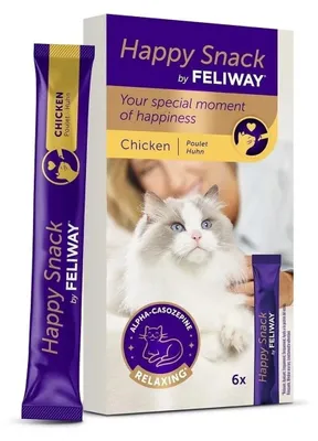 Zdjęcie produktu dla FELIWAY Happy Snack, Przekąski, Kot, Uniwersalne, Kurczak, 15 g, Bez cukru