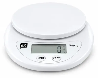 Productafbeelding van Elektronische keukenweegschaal - KS105D - Digitale weegschaal voor voedsel - Capaciteit: 5 kg - Nauwkeurigheid: 1 gram - RVS - Zonder kom - Met tarra-functie