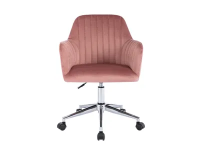Produktbild von Bürostuhl - Velours - Rosa - Höhenverstellbar - ELEANA