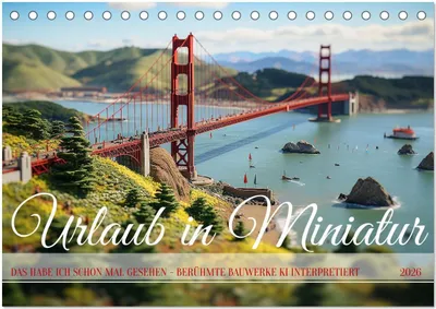 Produktbild von Urlaub in Miniatur (Tischkalender 2026 DIN A5 quer), CALVENDO Monatskalender