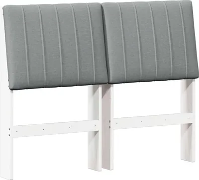 Zdjęcie produktu dla vidaXL Zagłówek tapicerowany jasnoszary 120 cm lite drewno sosnowe
