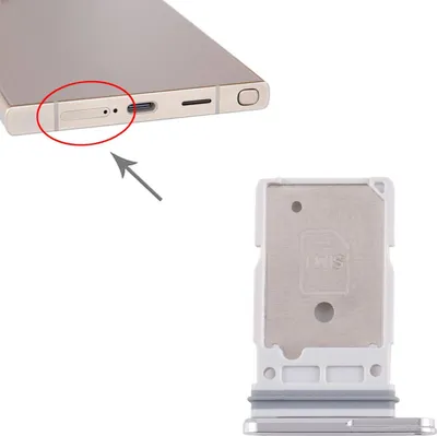 Image de Pour Samsung Galaxy S25 Ultra Porte-carte SIM Dual Tray pièce de rechange blanc