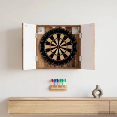 Produktbild von Möbel Dartboard Schrank DELFT Altholz 52,5 x 10,5 x 53,5 cm - Dartpfeile &25163