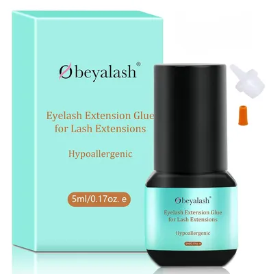 Obrázok produktu pre Lepidlo na riasy, čierna farba, vodeodolné, 5 ml, vhodné na predlžovanie rias