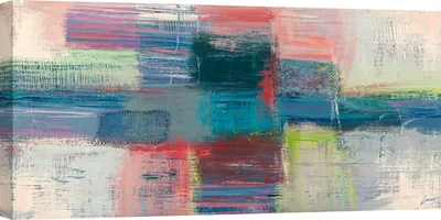 Productafbeelding van Moderne abstracte canvasprint – Lucas – Zomernacht – 70 x 35 cm