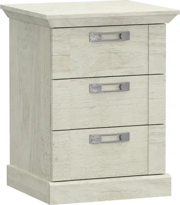 Produktbild von Furniture24 Nachtisch Kashmir KSMK113 Nachtschrank 49.8 x 66 x 44.9 cm - Pinie weiß