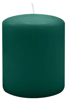 Produktbild von Stumpenkerzen 100 x Ø 80 mm, Dunkelgrün, 8 Stück