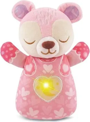 Image de Peluche Musicale Bébé Ourson Lumi Dodo VTECH BABY, Rose, 3 en 1, Berceuses, Lumière Douce