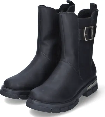 Produktbild von Rieker Damen Stiefeletten/Winterstiefeletten/ Chelsea Boots Schwarz Kunstleder Größe: 39